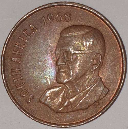 1968 ENG - 2 CENT COIN (TWO CENT COIN) - RSA - BRONZE - KM#66.2 - WILDEBEEST
